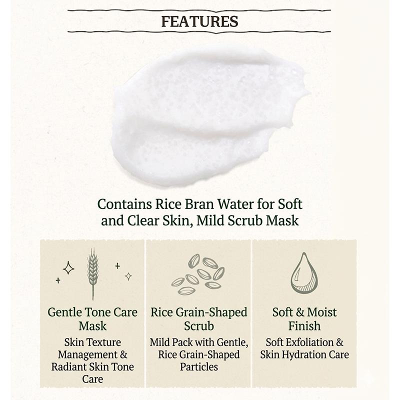 Skin Food Rice Mask 120g Wash-off Pack Brightening Smooth Care (3 Options)