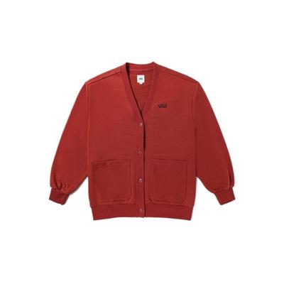 Vans Kardigan Ciepły Wygodny Trwały Casualowy Sweter Dzianinowy z Długim Rękawem Damskie topy Czerwony VN000BYTADU