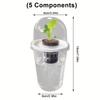 1-5pc Visible Clear Plants Germination Cup Hydroponic Seed Planter Pots Reusable Durable Seed Starter Tray Plastic View Cups