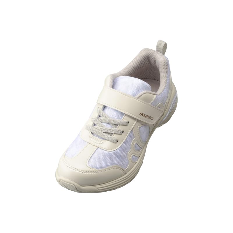 Shunsoku Sneakers for Long Beautiful LEJ cm Kids, Girls, Lightweight, Feet, Legs, 16-23cm, 2E, 8170, Ivory, 17.0