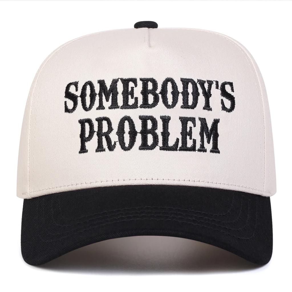 Unisex SOMEBODY'S PROBLEM Letter Embroidery Baseball Caps Spring Autumn Outdoor Adjustable Casual Hats Sunscreen Hat Sports Cap