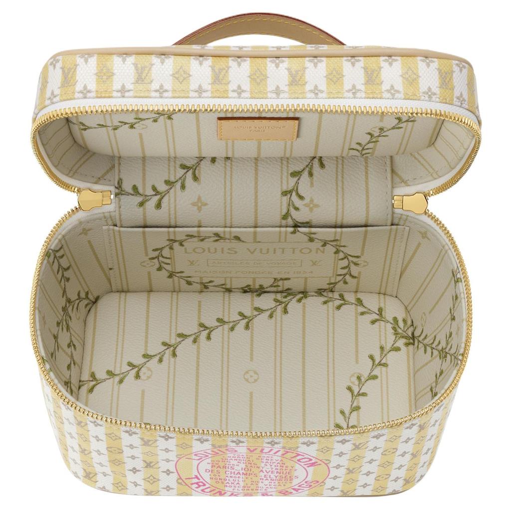 LOUIS VUITTON Nice Linen Cotton Blend Coated Canvas Makeup Bag Mini Women's Multicolor M28702