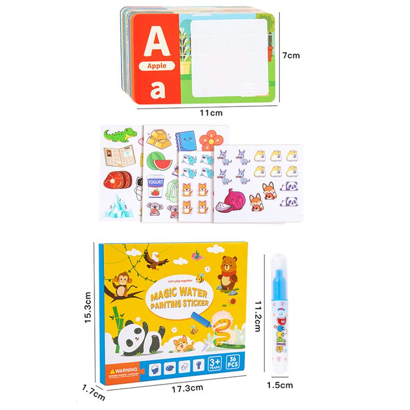 Busy Sticker Book for Toddlers Educational Toys Reusable Sticker Books Preschool Early Learning Activities Airplane Travel Toys
