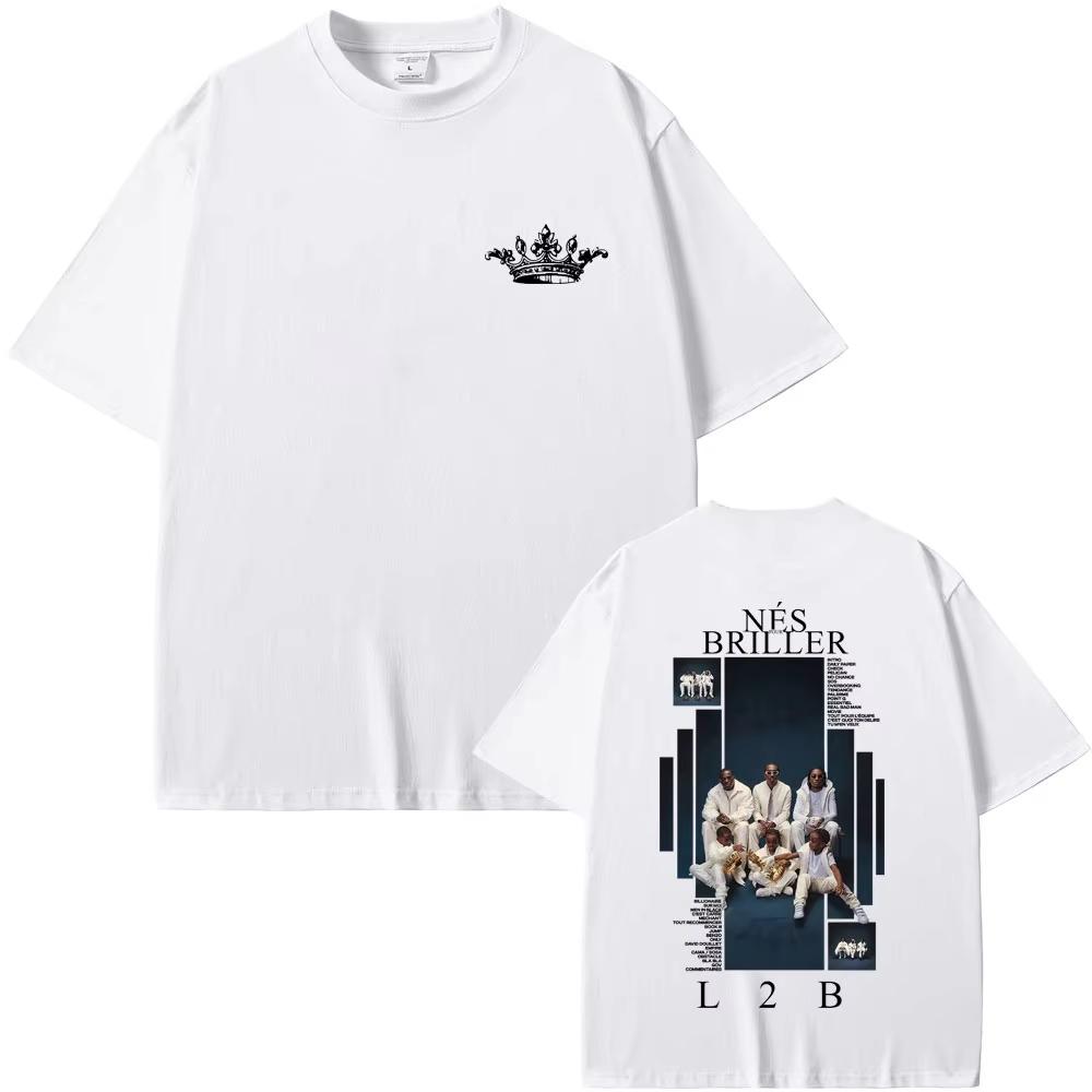 Rapper L2B Nes Pour Briller Album Grafické Tričko Pánské Dámské Hip Hop Móda Pop Music Tričko Pánské Ležérní Bavlna Vintage Trička