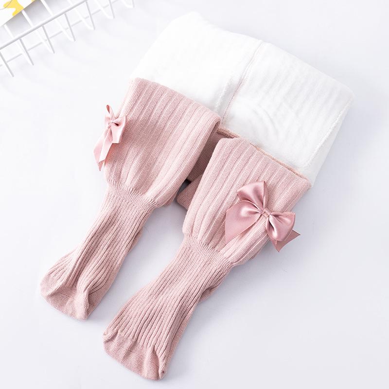 

Girls Velvet-Lined Warm Footed Leggings for Fall/Winter 8-10 years, length 72CM, height 120-140CM