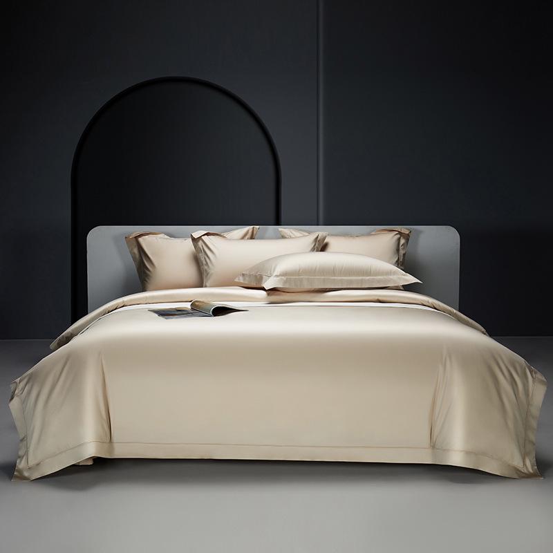 2025 High-End Long-Staple Cotton 160 Bed Sheet 4-Piece Set - Pure Cotton Duvet Cover & Fitted Sheet