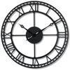Large Black Metal Wall Clock 80cm