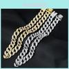 Exquisites kubanisches Gliederketten- und Armbandset für Hip-Hop-Streetstyle-Accessoires