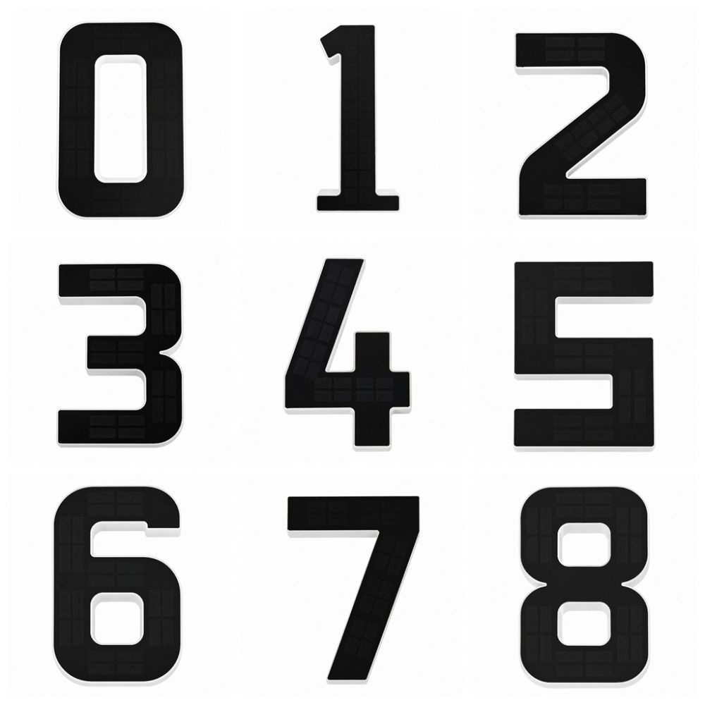 Highlighting LED House Number Plaque IP65 Waterproof Solar Digital Doorplate Home