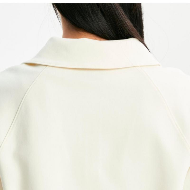 New Balance Long Sleeve Tee Kqj Nbnce1W212 64 W Signature Semi Crop Half Zip Up SWeatShirt  S