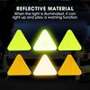 1-10Pcs Reflective Stickers Night Light Safety and Warning Triangle Reflector Rear Light Sign Strips Auto Exterior Accessories