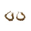 Round Geometric Classic Earrings Light Luxury Fashion Smooth Polished Earrings Exquisite Retro Niche High-end Versatile Earrings
