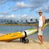 Kayak Cart Load Capacity 1200lbs Detachable Canoe Trolley Cart with Solid Tires Adjustable Brackets for Paddleboards Float Boat