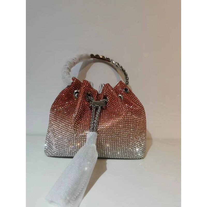 2026 Womens Crystal-Embellished Crossbody Bag Fringe Detail Small Square Shoulder No Top Handle