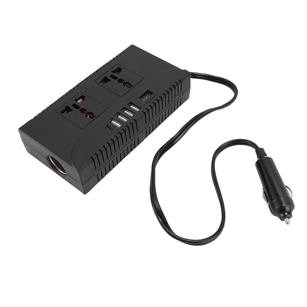 150W Car Power Inverter DC 12V 24V to 220V 110V Voltage Intelligent Recognition 4 USB Ports 1 Type C Ports 2 Universal