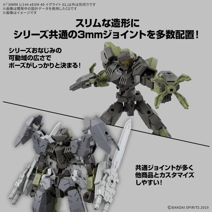BANDAI SPIRITS 30MM eEXM-40 Igknight 02 1/144 Ölçek Renk Kodlu Plastik Model Çok Renkli