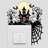 New Halloween Door Frame Decoration: Wizard Hat & Pumpkin PVC Self-Adhesive Wall & Switch Sticker