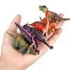 Oenux Mini Jurassic Stegosaurus Saichania Solid PVC Dinosaur World Animal Model Action Figures Collection Toy For Kids