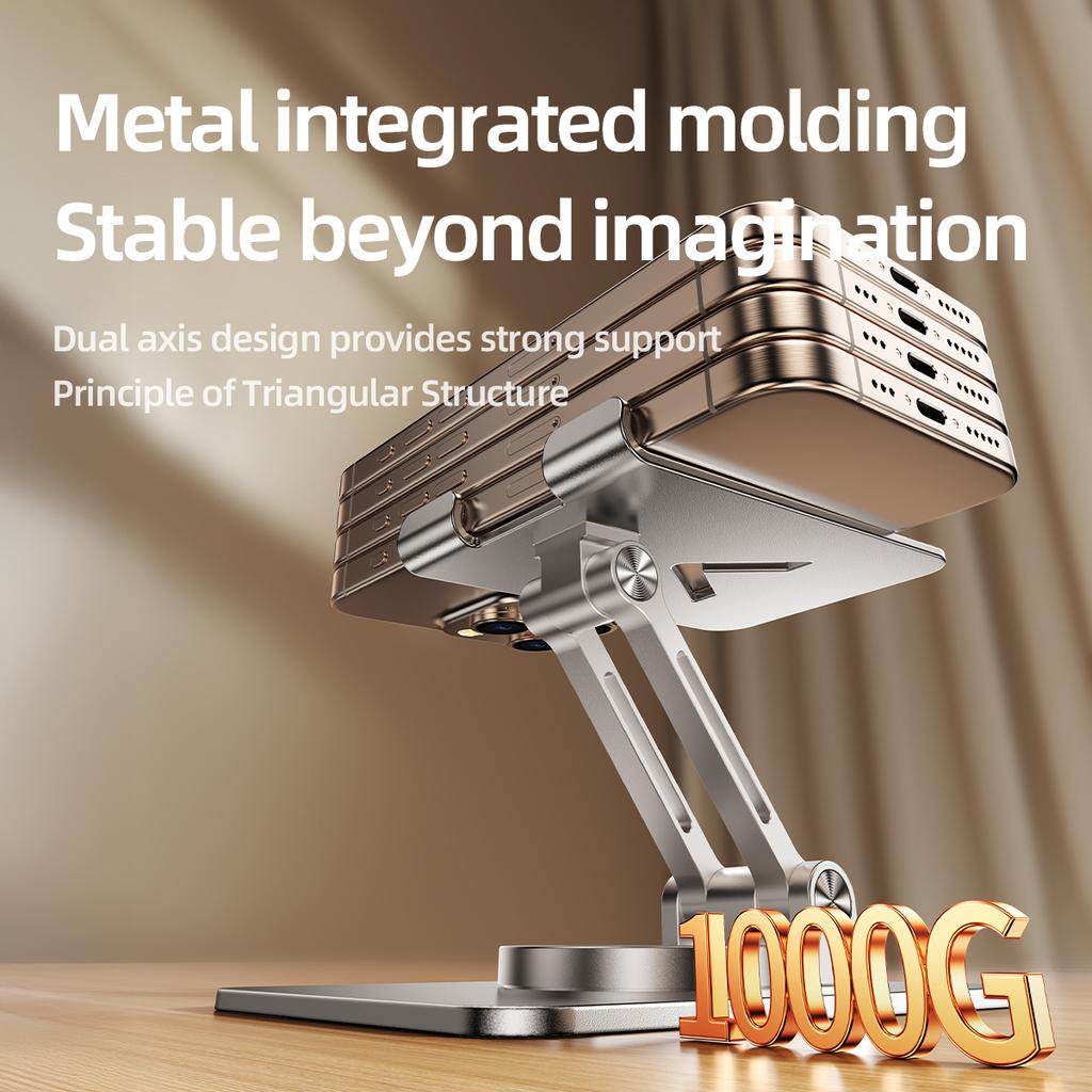 L11 Portable Foldable Desktop Phone Stand Aluminum Alloy Rotating Tablet Holder