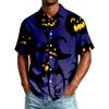 Camicia Casual da Uomo a Maniche Corte con Bottoni Stampa Teschio e Rosa Camicia Leggera Estiva per Attività all'Aperto e Uso Quotidiano