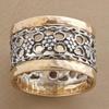 Vintage Multicolor Hollow Flower Design Ring for Women Party Band Jewelry Gift