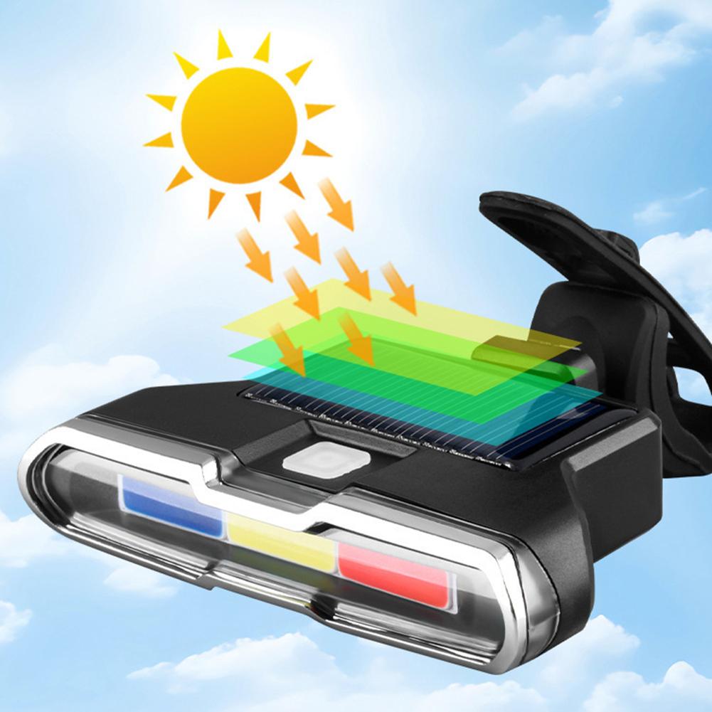 Solar Bicycle Rear Light Waterproof Bicycle Tail Lamp LED Bike Taillight MTB Bicycle Tail Lamp Waterproof Flashlight For Bicycle