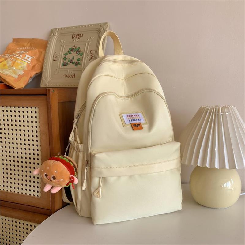 Schoolbag student schoolbag female, new Japanese ins college style simple backpack, cute versatile large-capacity backpack
