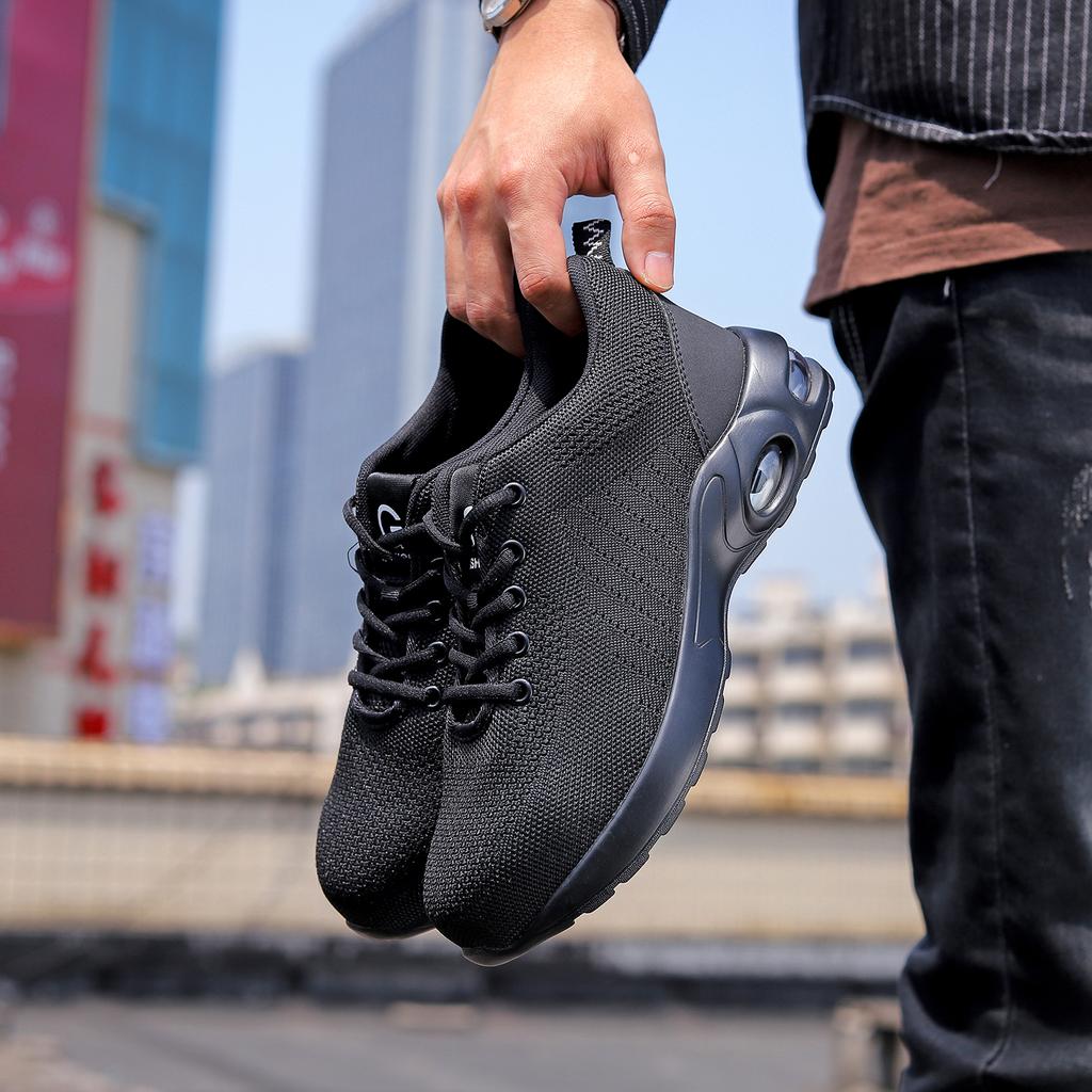 New Men Safety Shoes Anti-smash Anti-puncture Work Shoe Mesh Breathable Lightweight Work Sneakers Indestructible Protective Boot