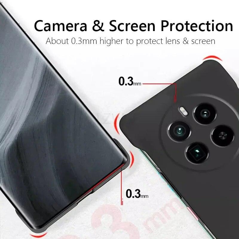 Berėmės plonos odos matinės odos kietas kompiuterio galinis dangtelis, skirtas „Realme 12 Pro Plus“, „Realme12 Pro+ Plus 5G“, saldainių spalvos, be rėmelio, smūgiams atsparus buferio apvalkalas.