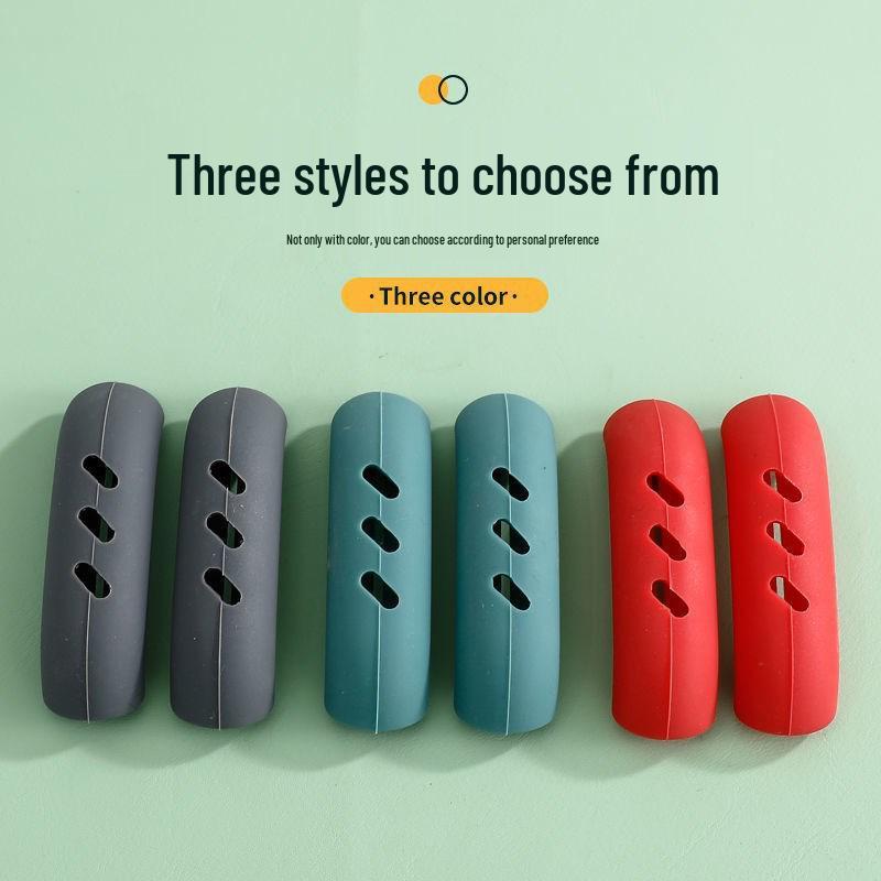 Silicone Heat-Resistant Casserole Handle and Steamer Lid Cover with Anti-Scald Gloves