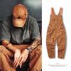 Mens Oversized Denim Bib Overalls Loose Straight Fit Casual Vintage Workwear Trousers