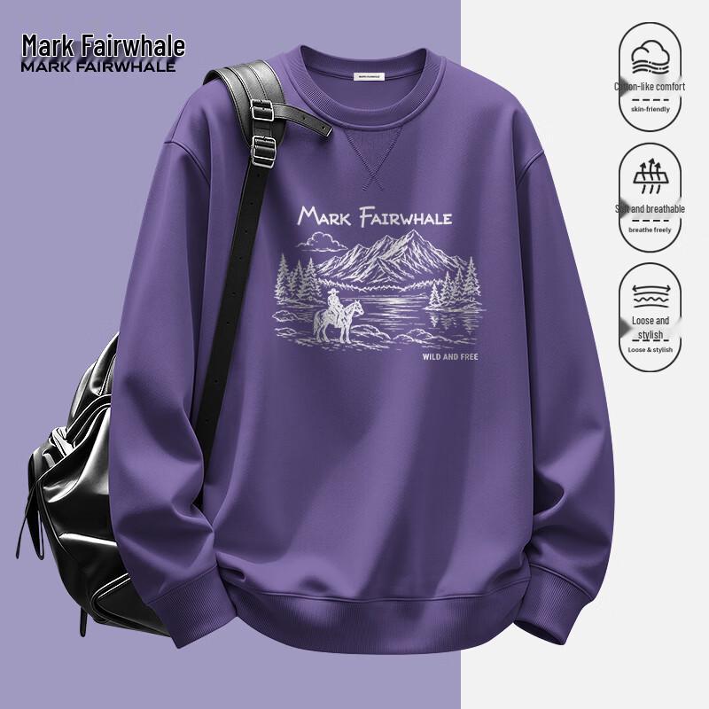 Mark Fairwhale Men's Oversized Graphic Pullover Sweatshirt