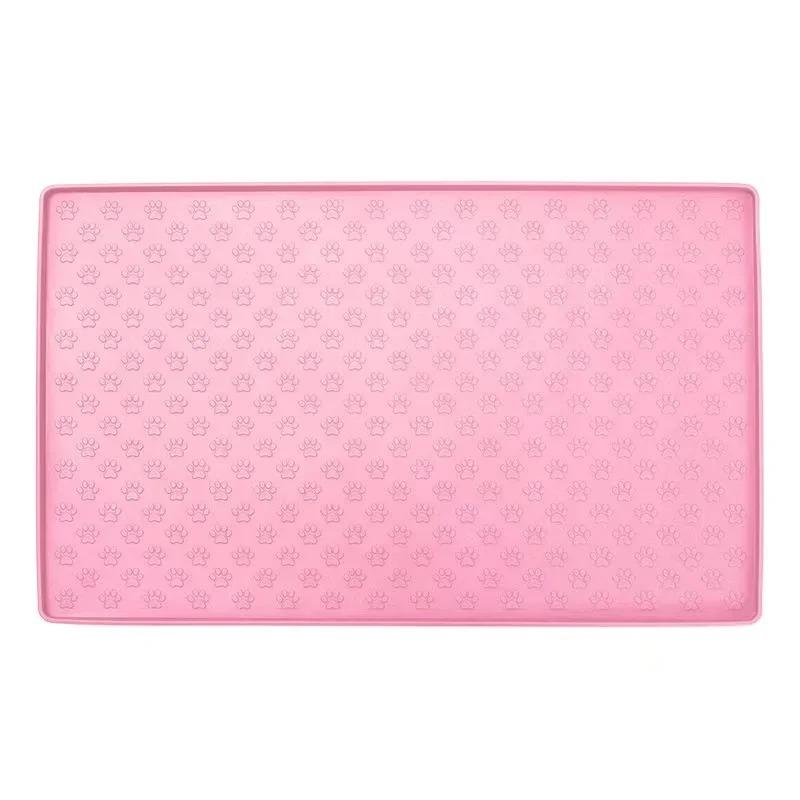 Pet Placemat Cat Dog Drinking Feeding Placemat Feeder Mats Cat Feed Mat Dog Food bowl Mat Silicone Waterproof Pet Bowl Pad