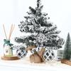 6pcs Black White Painted Christmas Balls Pendant 6/8cm Merry Christmas Decor  Party Favors
