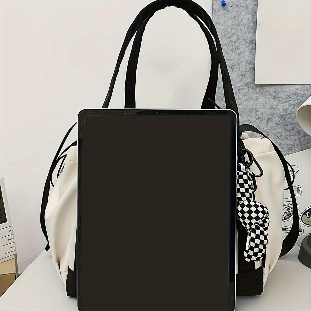 Fashion-Forward Star Pattern Colorblock Shoulder Bag Stylish Drawstring Closure for Casual Chic - Adjustable, Multipurpose Design Ideal for School
