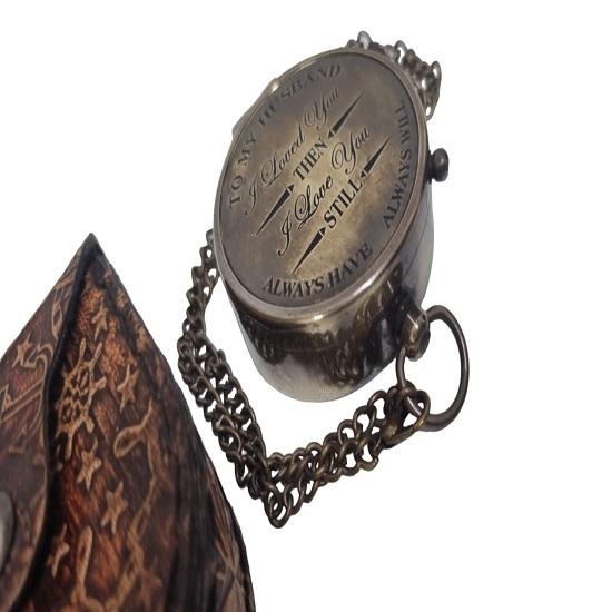 Message On a Compass  Husband Fully Functional