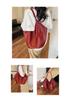 2026 Autumn Korean Woven Texture Bucket Bag - Trendy Large Capacity Shoulder Bag for Women and Kids