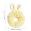 Girls Sweet Imitation Rabbit Fur Rabbit Ears Elastic Hair Bands Women Fur Fluffy Hair Rings Plush Scrunchies Hair Accessories
