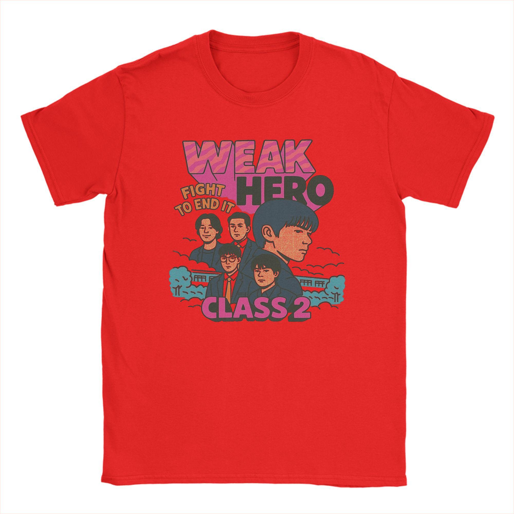 

Футболка Weak Hero Class Мужская Новинка 100% Хлопок Футболки Круглый Вырез Короткий Рукав Футболка 4XL 5XL Одежда S