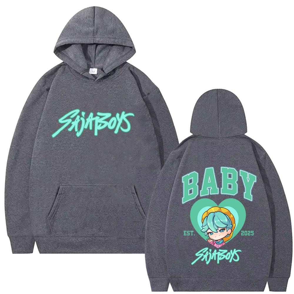 Movie Kpop Demon Hunters Saja Boys Double Sided Print Hoodie Men Women Clothing Fashion Hoodies Male Vintage Pullover