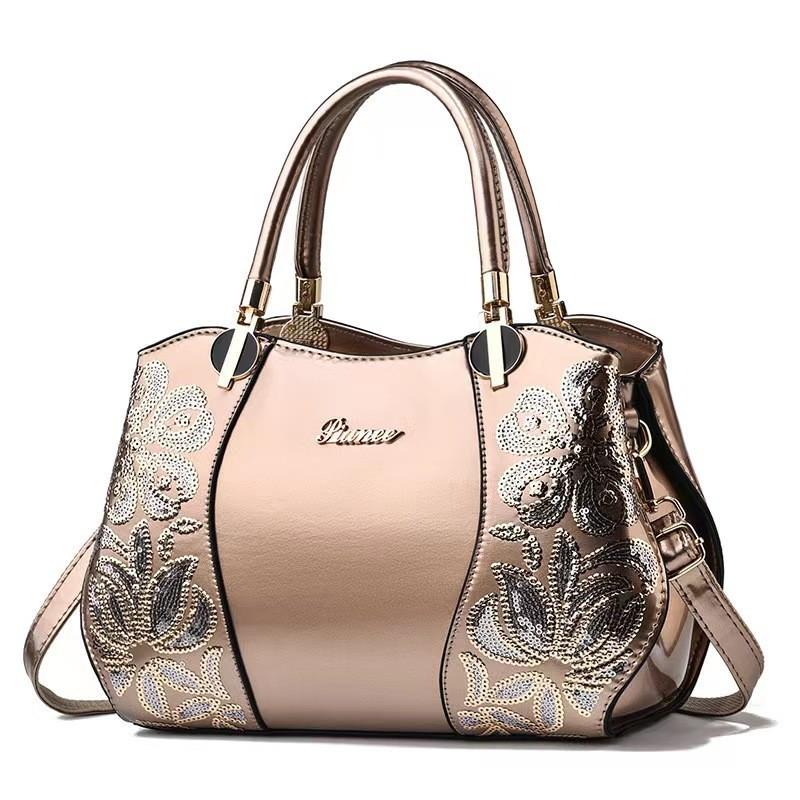 Chic Versatile Pu Leather Tote Bag For Moms Comfortable Crossbody Handbag Style