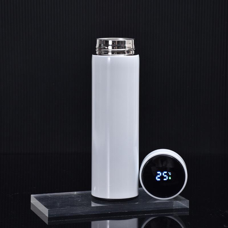 Smart Touch Screen Thermos: Stainless Steel Cup with Temperature Display - Customizable Business Gift 500ml белый