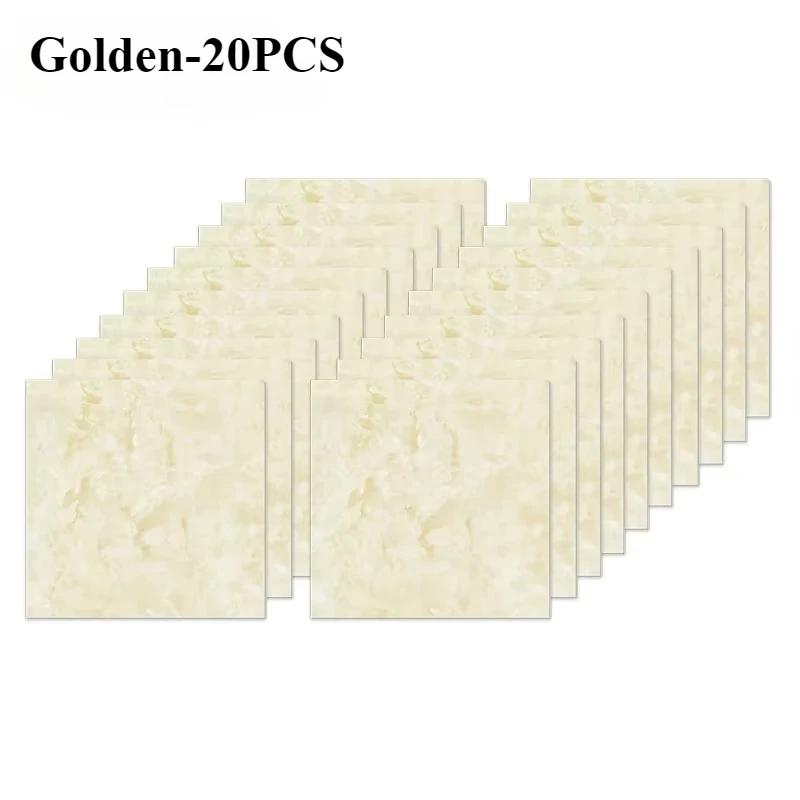 10/20/40PCS Simulated Thick Marble Tile Wall Sticker PVC Waterproof Self-adhesive Living Room Toilet Kitchen Home Floor Sticker