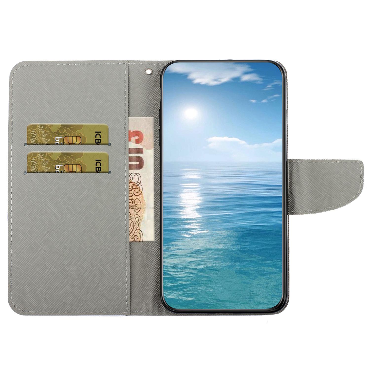 

For Xiaomi Redmi 12C 4G PU Leather Flip Phone Case Pattern Printing Stand Wrist Strap Wallet Cover Fairy