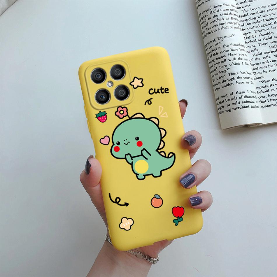 For Huawei X8 Case Fashion Flower Cartoon Pattern Soft Silicone Back Cover For Honor X8 4G TFY-LX1 TFY-LX2 TFY-LX3 HonorX8 Funda