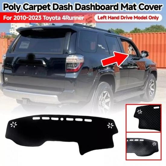 For Toyota 4Runner 2010 2011 2012 2013 2014-2024 Black Dash Mat Dashboard Cover
