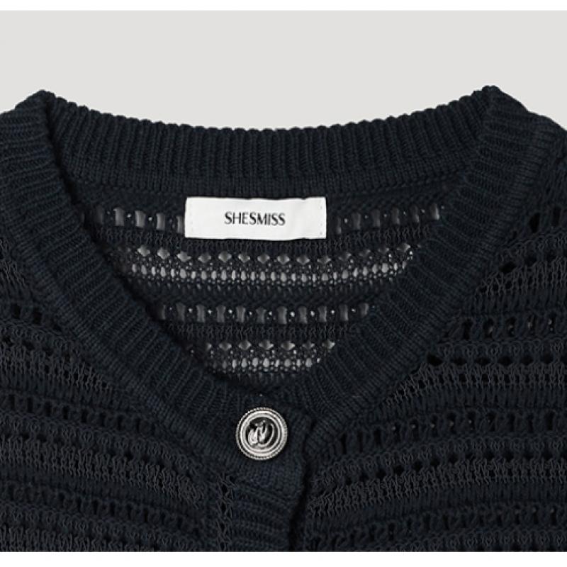 [She S miSS] Crochet Short Sleeve Knit Cardigan SSkcdp21010