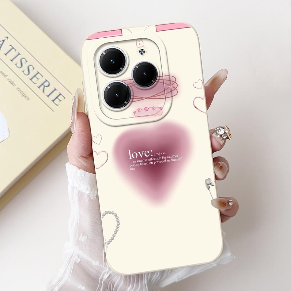 For Infinix Hot 40 40i 40Pro Beautiful Bow Rose Painting Phone Case For Infinix Hot40 40 Pro 40i Soft Silicone Shockproof Cases