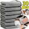 Metal Wire Mesh Cleaning Cloths Universal Sink Faucet Tea Stain Rag Microwave Gas Stove Dishwashing Scouring Pad Kitchen Towels