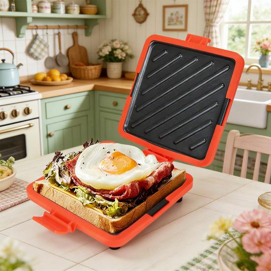 Microwave Toaster Sandwich Maker Baking Pan Non-Stick Dishwasher Safe Fast Even Cooking Sandwich Grill Pan for Home Office Breakfast